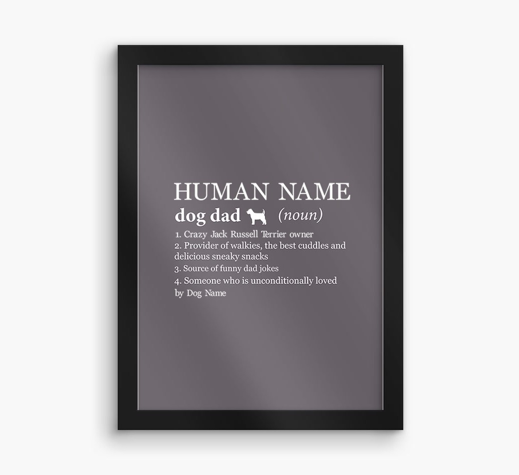'Dad Definition' Print with {breedFullName} Silhouette