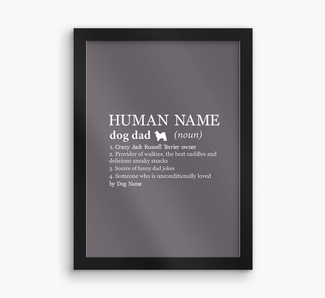 'Dad Definition' Print with {breedFullName} Silhouette