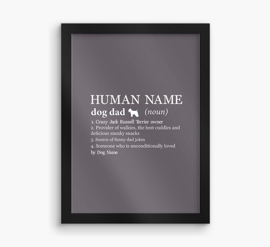 'Dad Definition' Print with {breedFullName} Silhouette