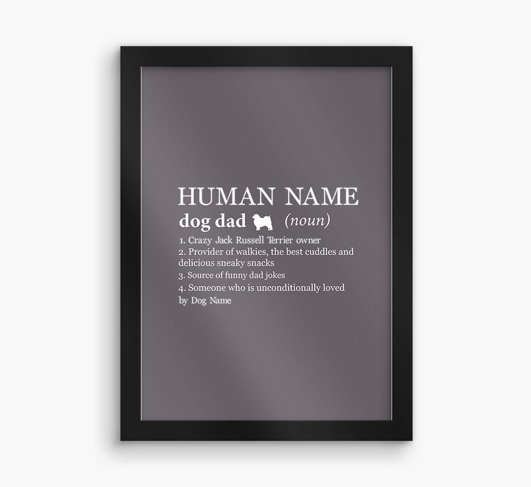'Dad Definition' Print with {breedFullName} Silhouette