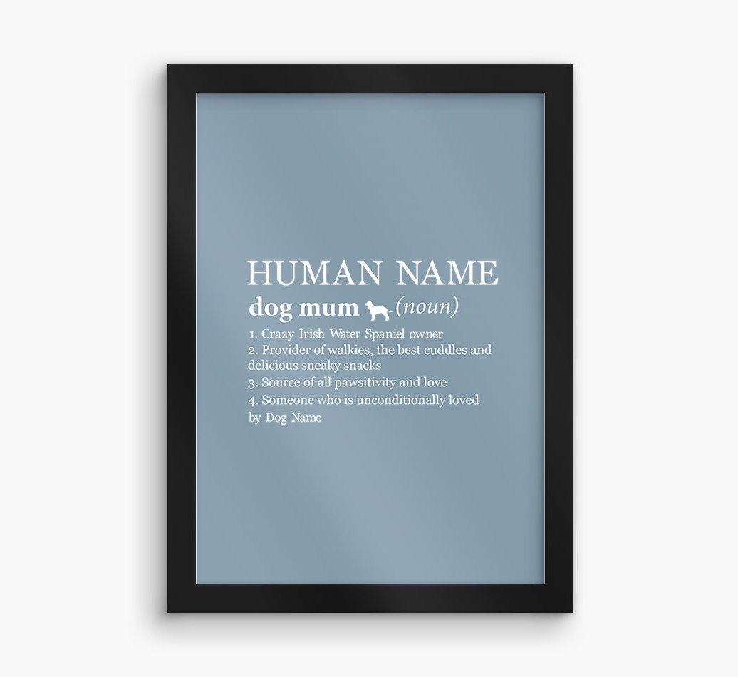 'Mum Definition' Print with {breedFullName} Silhouette