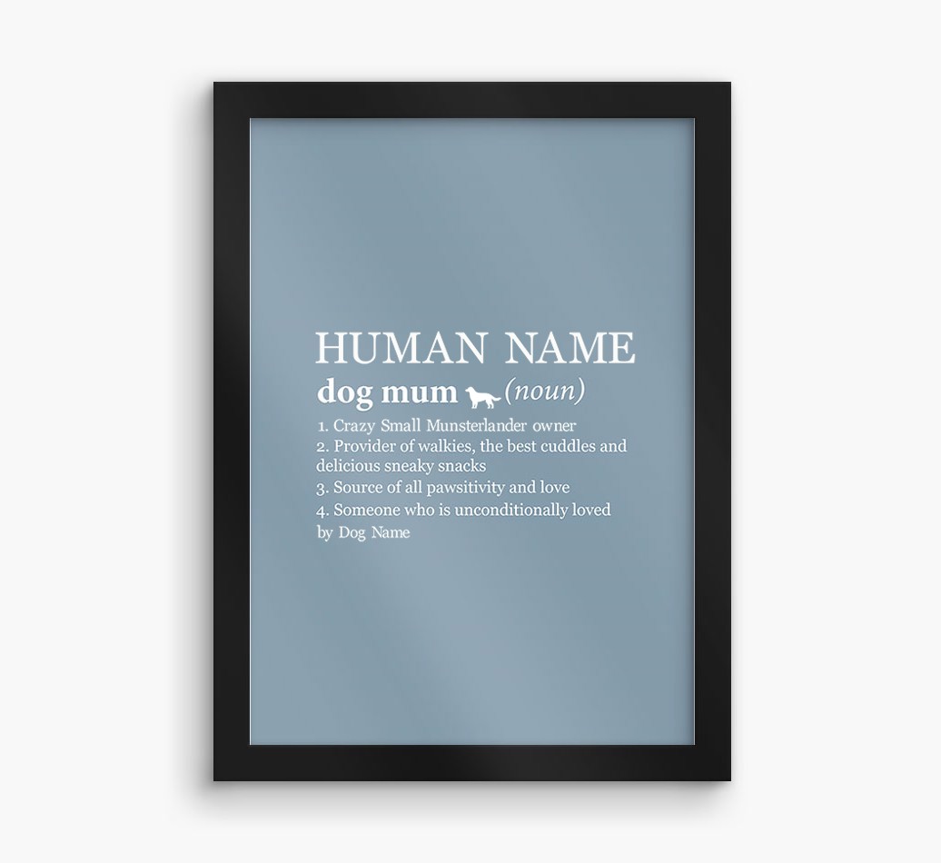 'Mum Definition' Print with {breedFullName} Silhouette