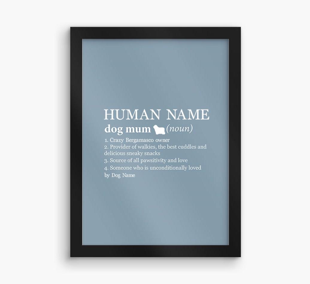 'Mum Definition' Print with {breedFullName} Silhouette