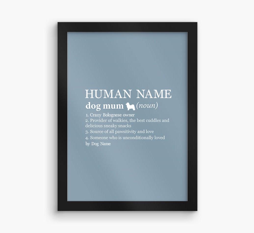 'Mum Definition' Print with {breedFullName} Silhouette