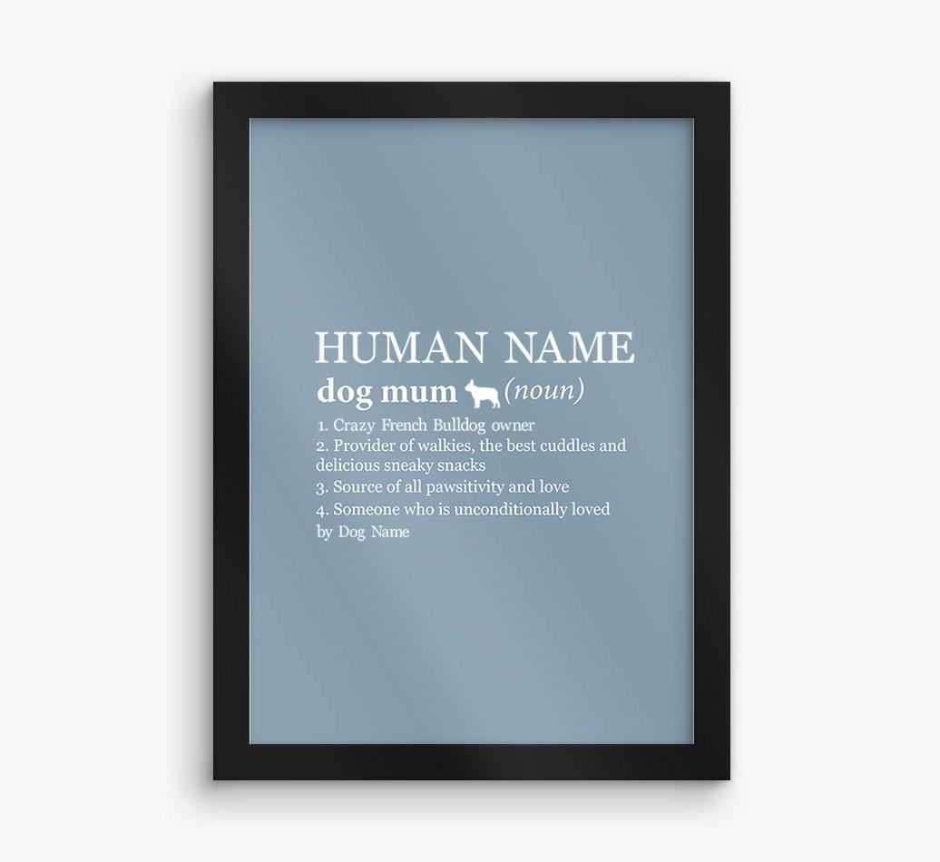 'Mum Definition' Print with {breedFullName} Silhouette