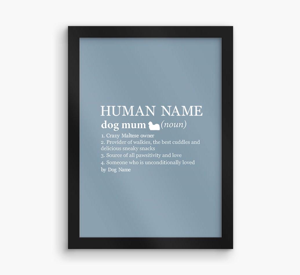 'Mum Definition' Print with {breedFullName} Silhouette
