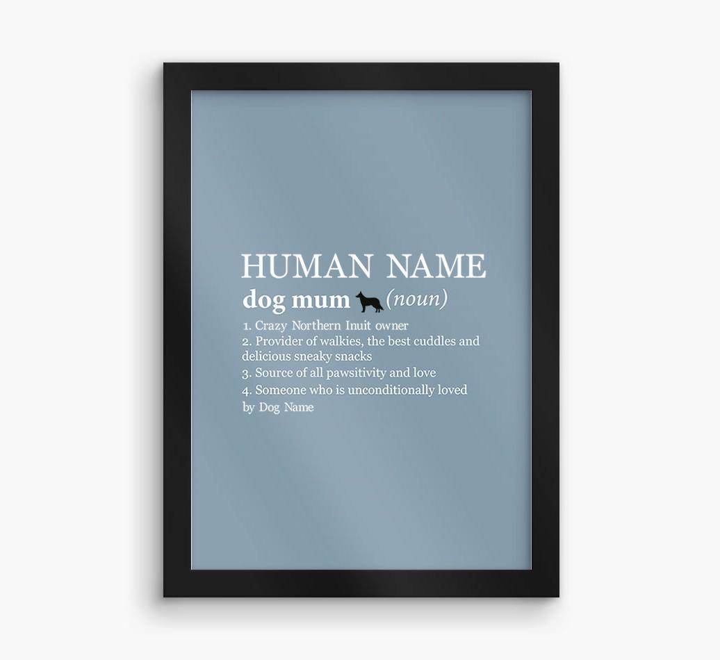 'Mum Definition' Print with {breedFullName} Silhouette