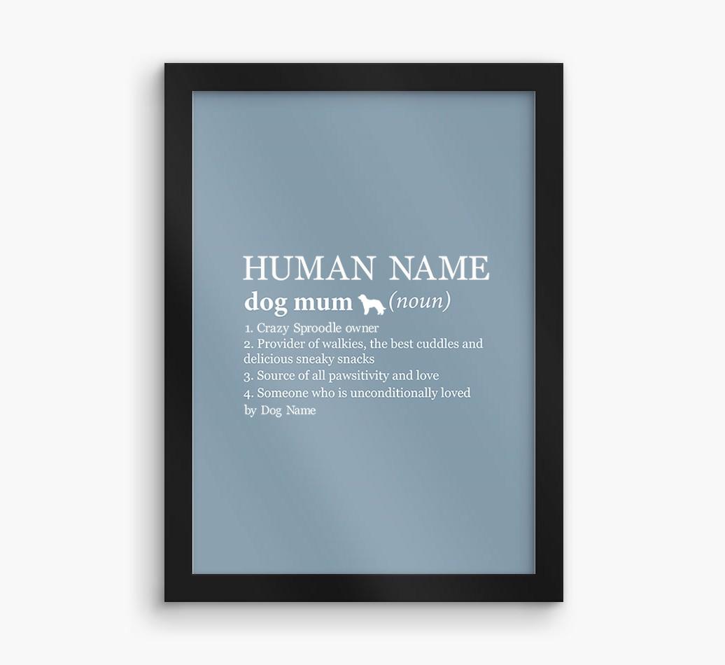 'Mum Definition' Print with {breedFullName} Silhouette
