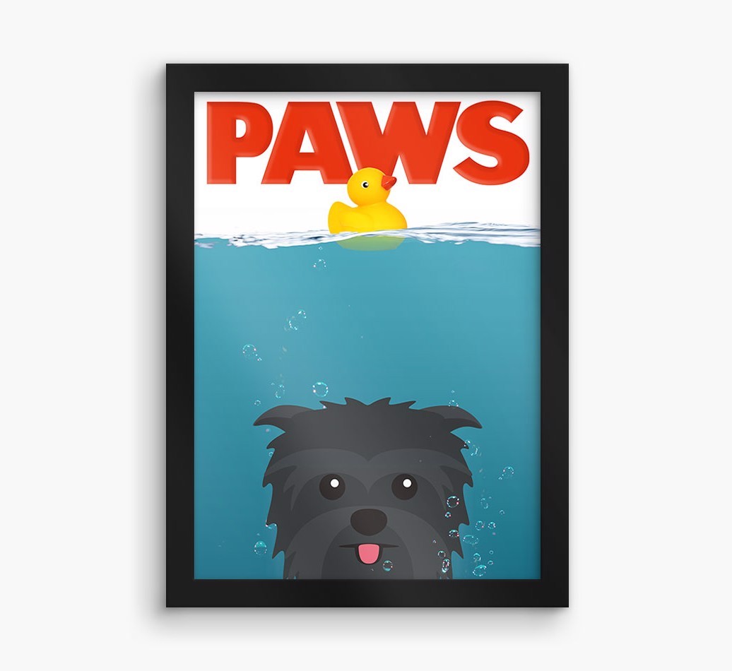 'Paws' - Personalized {breedFullName} Framed Print