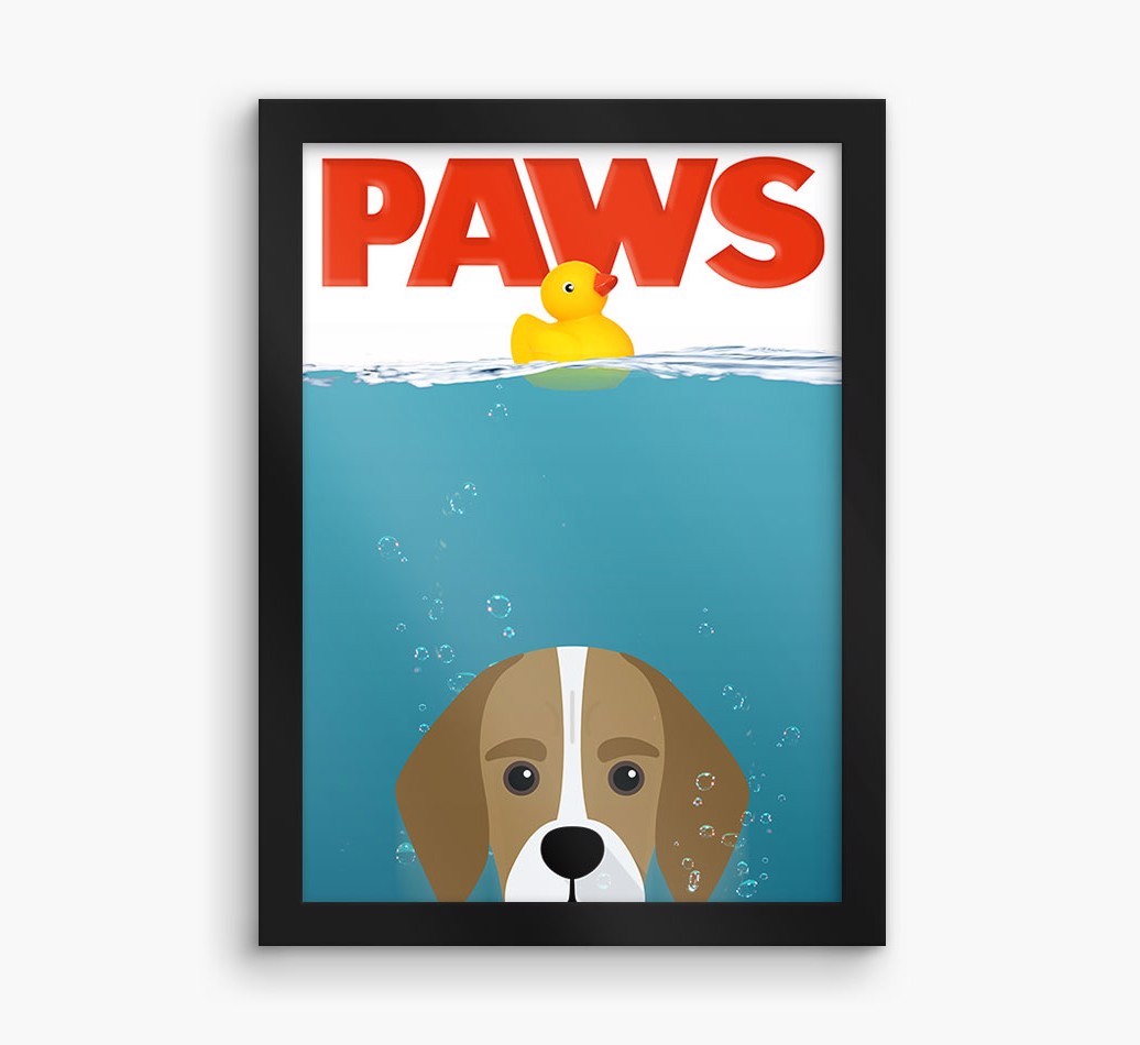 'Paws' - Personalised {breedFullName} Framed Print