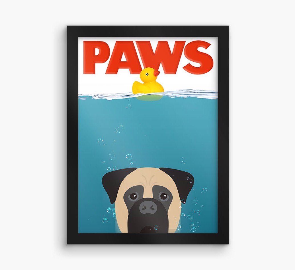 'Paws' - Personalised {breedFullName} Framed Print