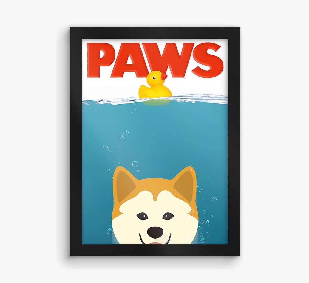 'Paws' - Personalised {breedFullName} Framed Print
