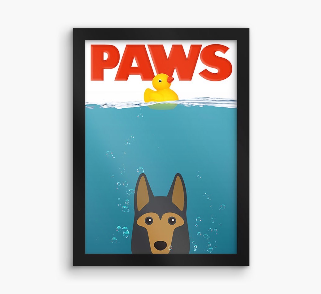 'Paws' - Personalised {breedFullName} Framed Print