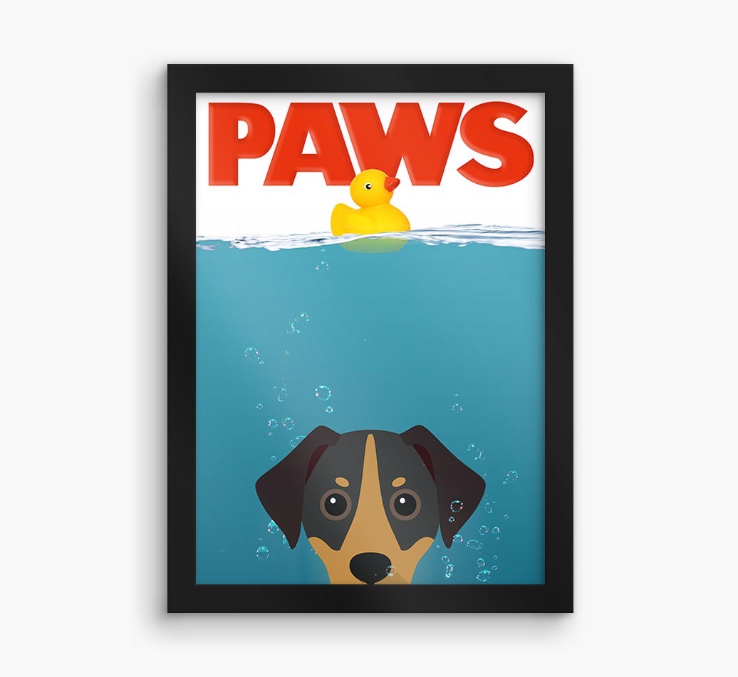 'Paws' - Personalized {breedFullName} Framed Print