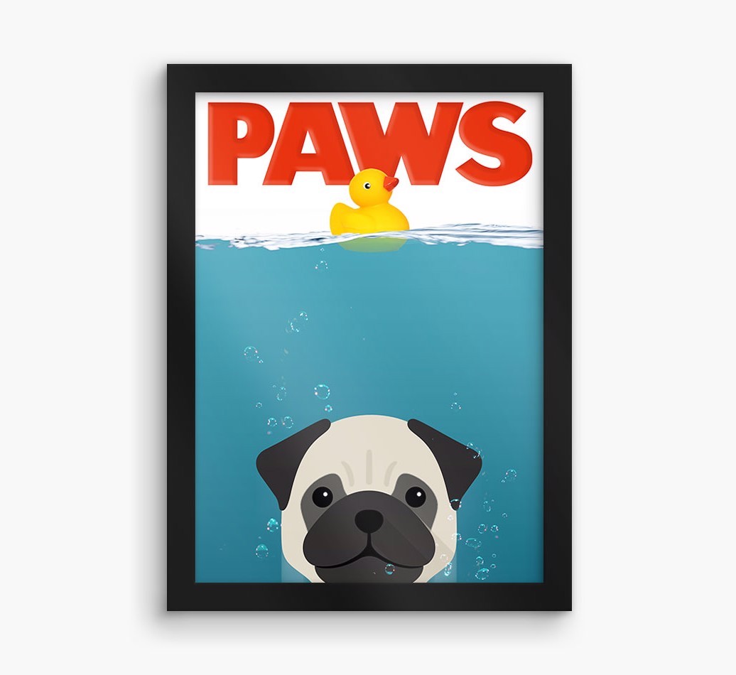 'Paws' - Personalised {breedFullName} Framed Print