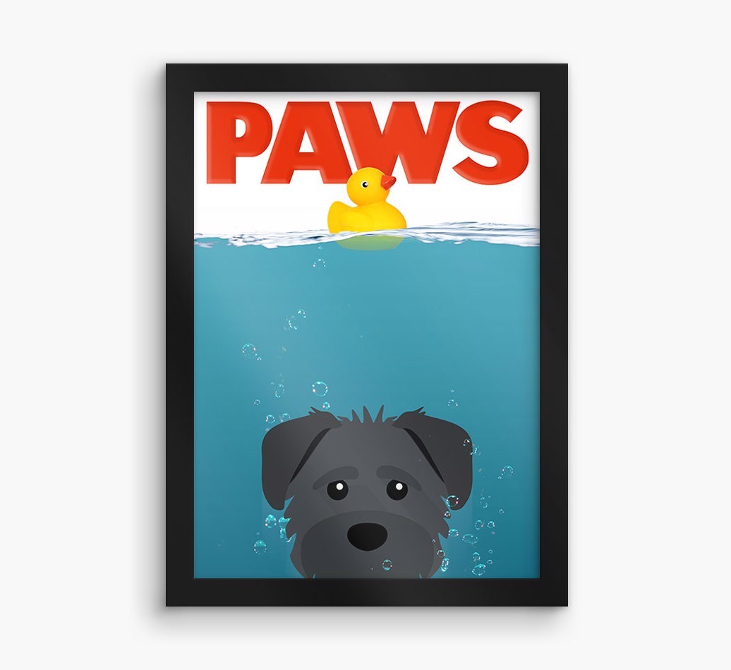 'Paws' - Personalized {breedFullName} Framed Print