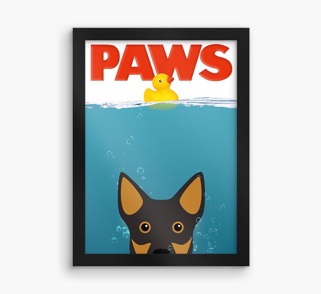 'Paws' - Personalised {breedFullName} Framed Print
