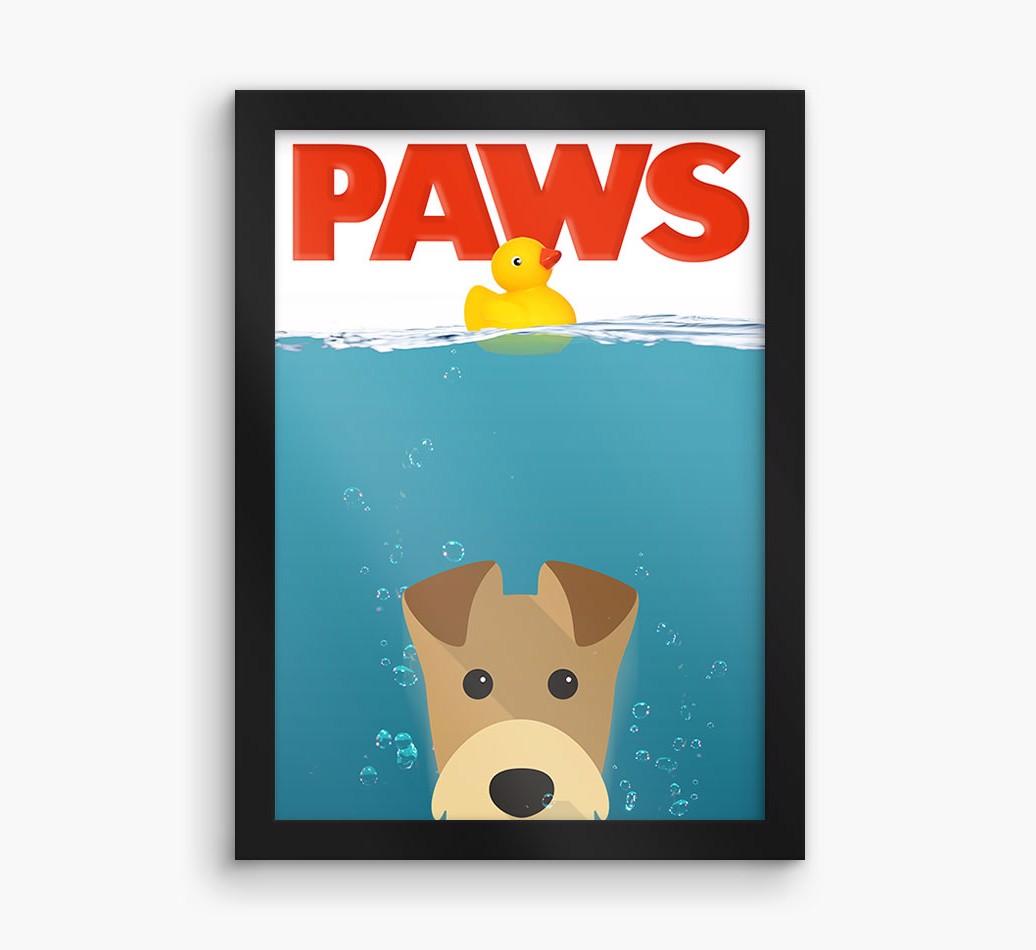 'Paws' - Personalized {breedFullName} Framed Print