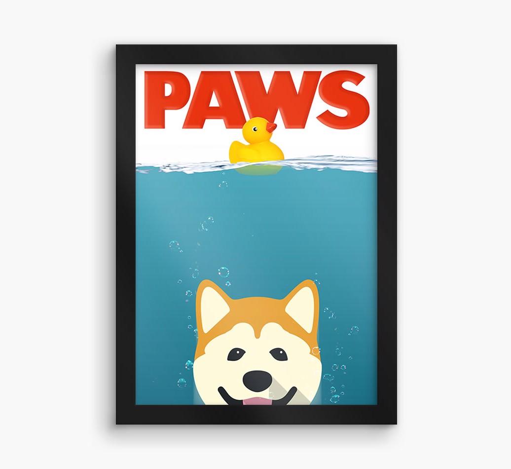 'Paws' - Personalized {breedFullName} Framed Print