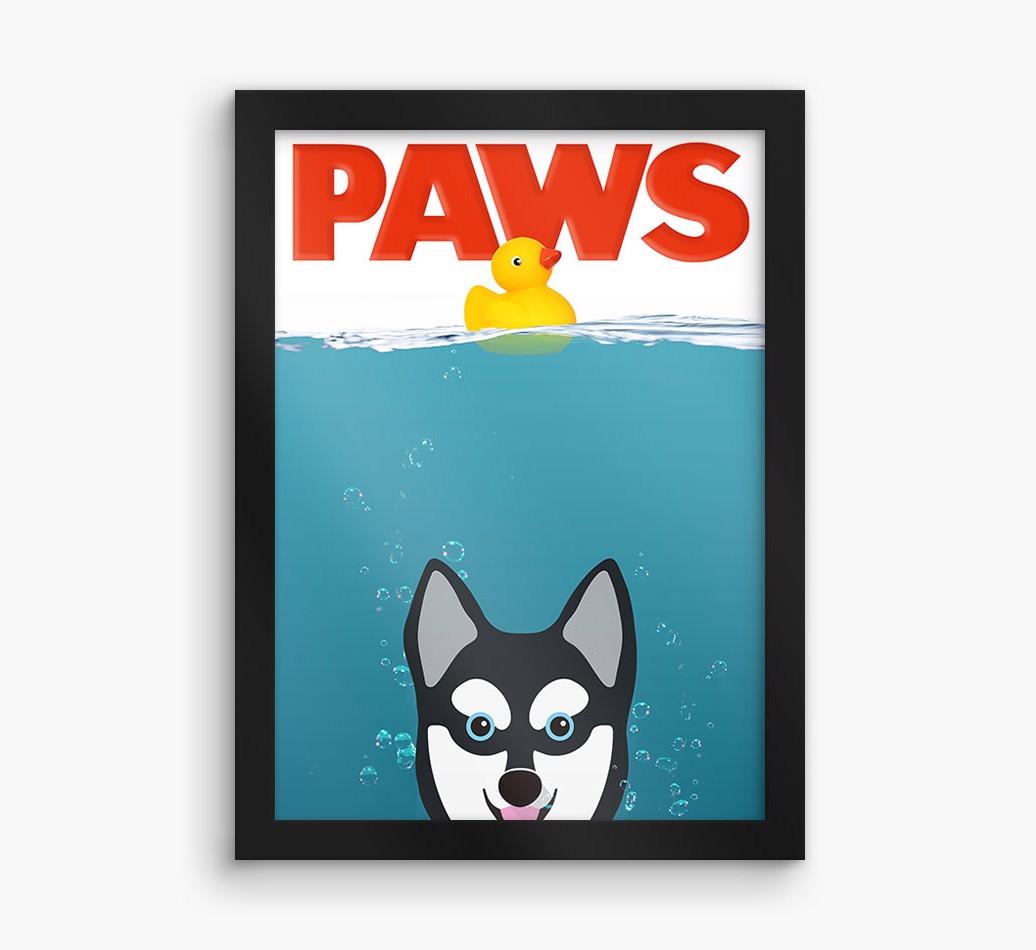'Paws' - Personalized {breedFullName} Framed Print
