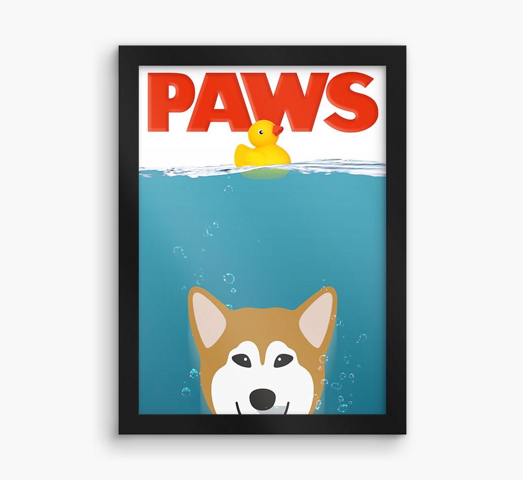 'Paws' - Personalized {breedFullName} Framed Print