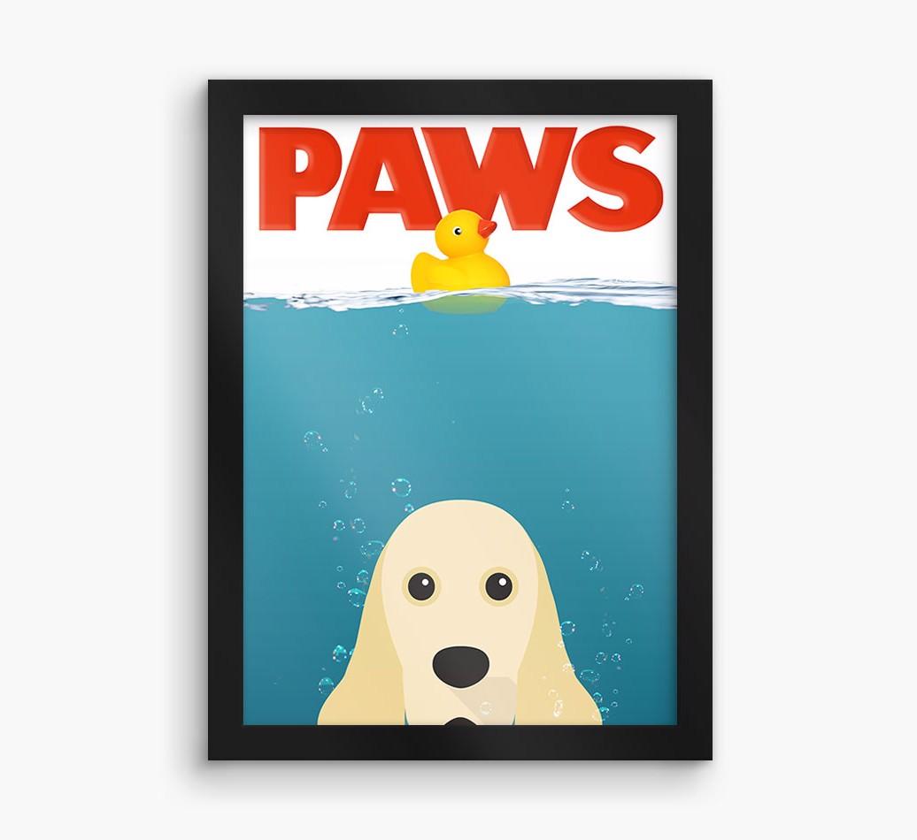 'Paws' - Personalized {breedFullName} Framed Print