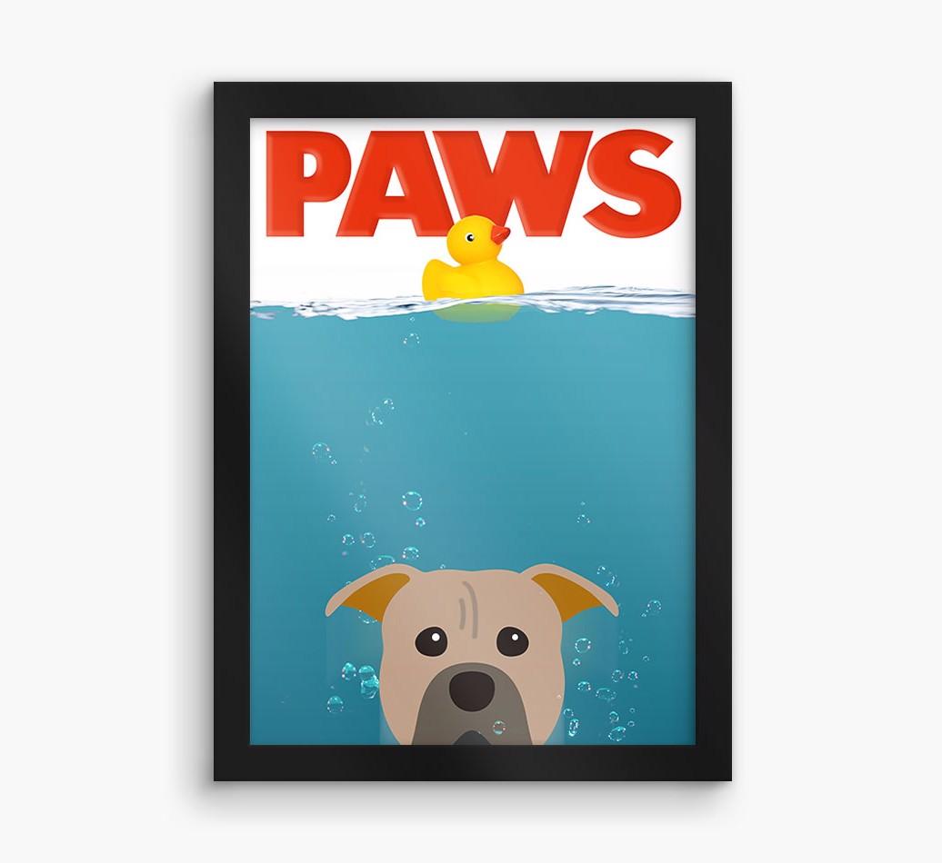 'Paws' - Personalized {breedFullName} Framed Print