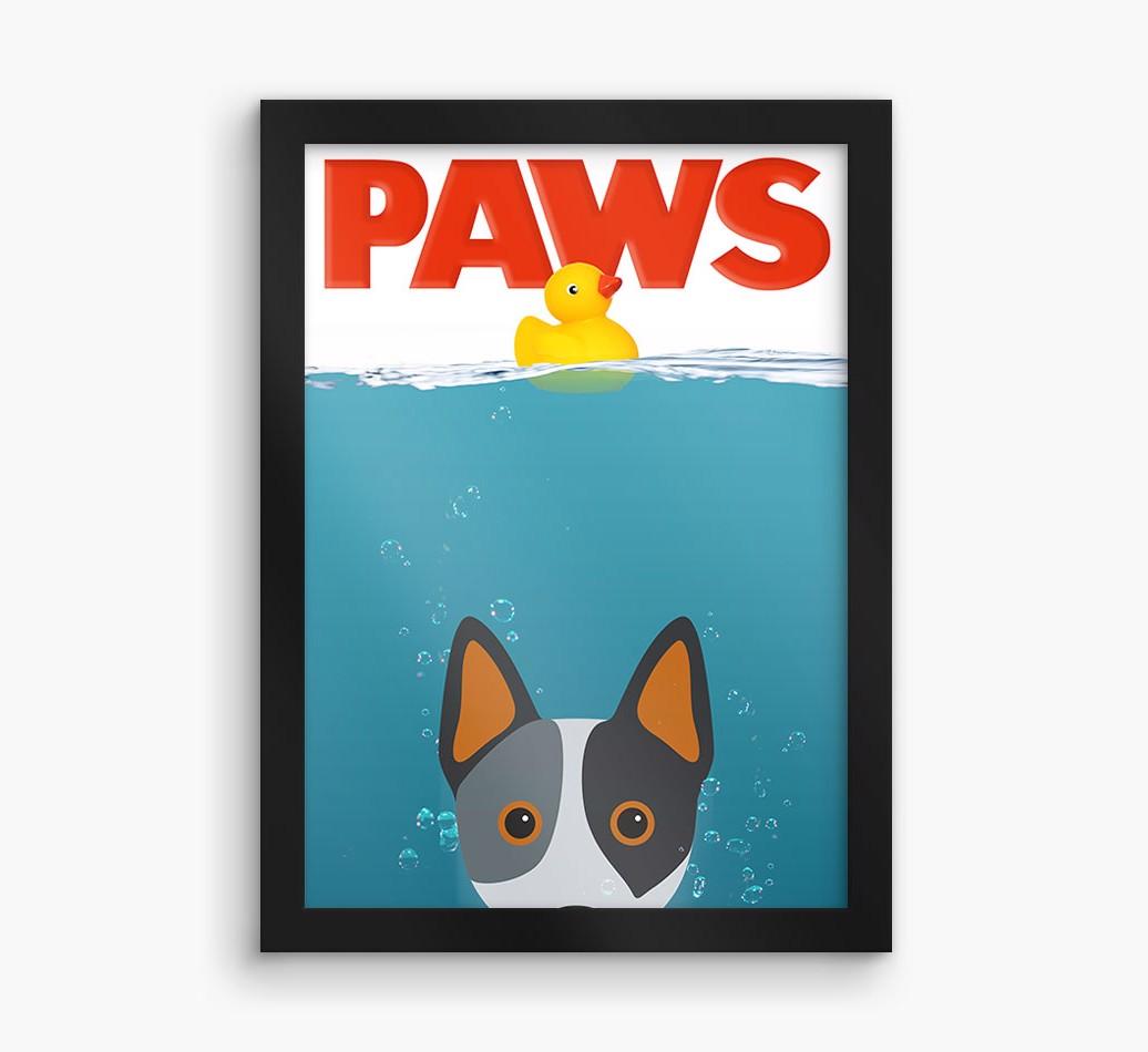 'Paws' - Personalized {breedFullName} Framed Print