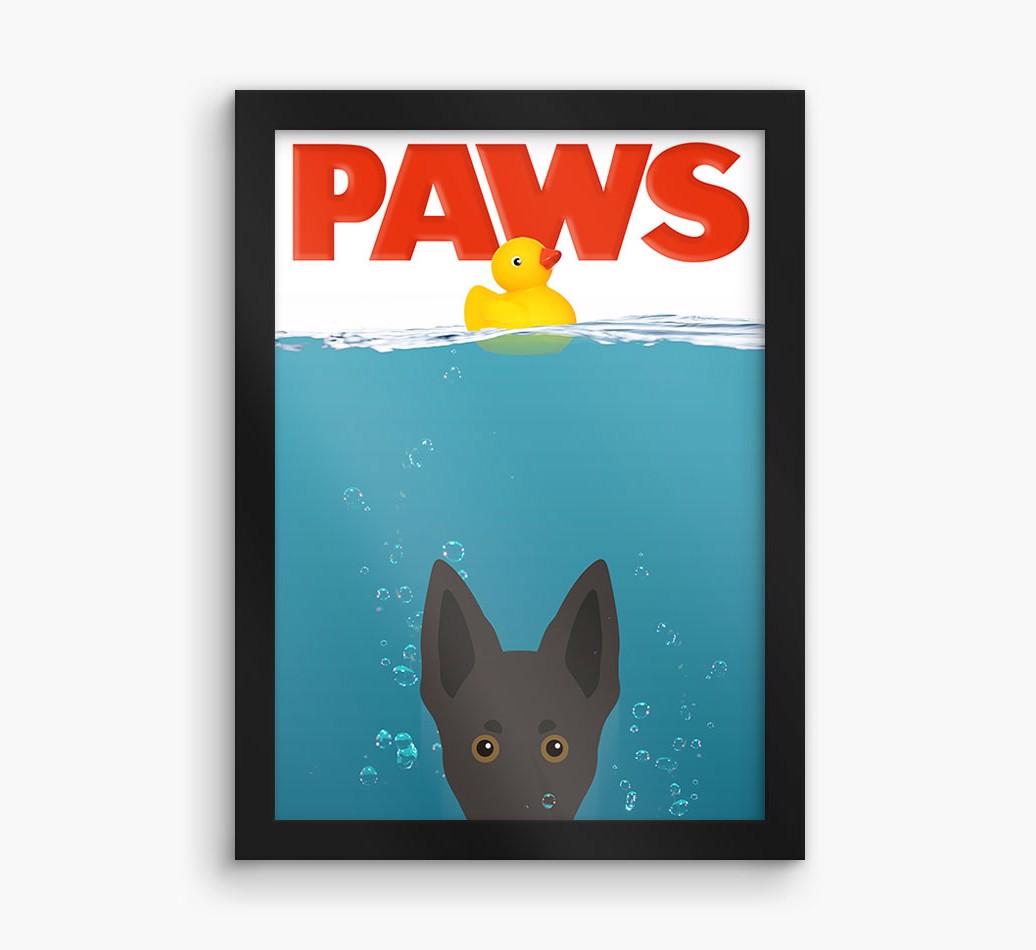 'Paws' - Personalized {breedFullName} Framed Print