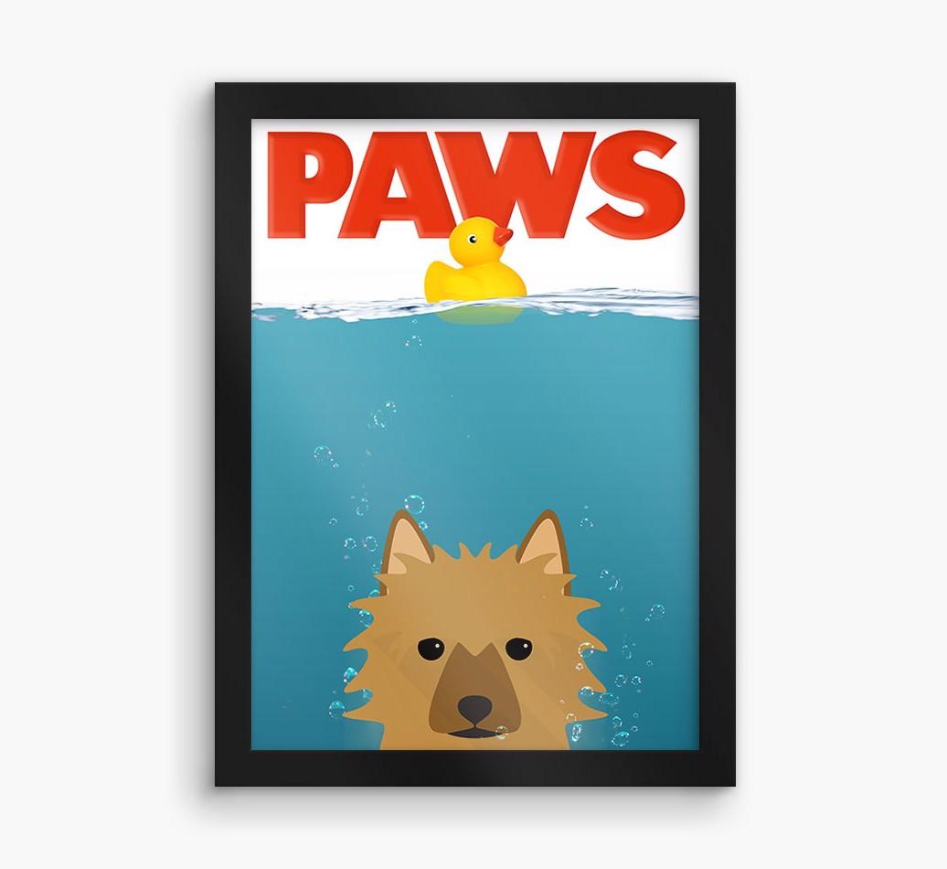 'Paws' - Personalized {breedFullName} Framed Print