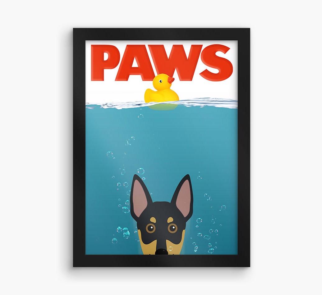 'Paws' - Personalized {breedFullName} Framed Print