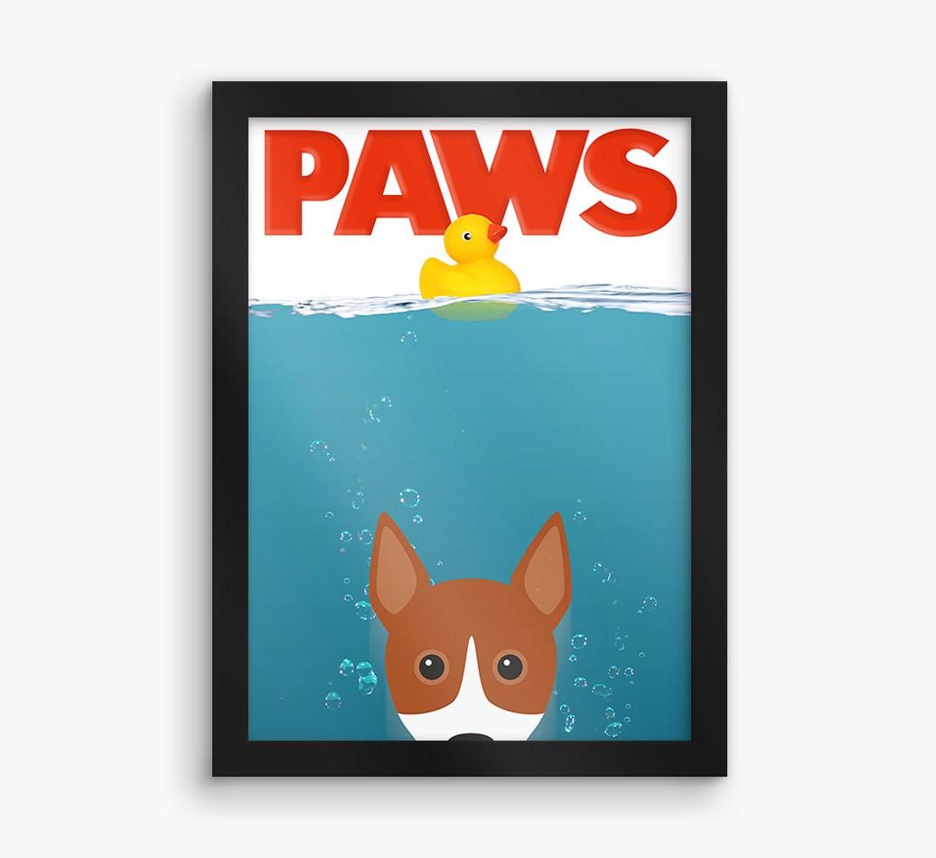 'Paws' - Personalized {breedFullName} Framed Print