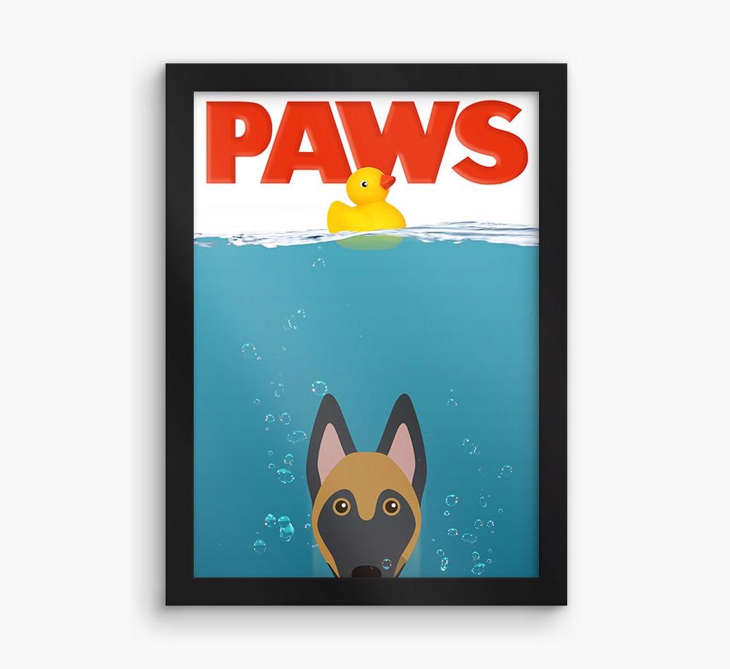'Paws' - Personalized {breedFullName} Framed Print