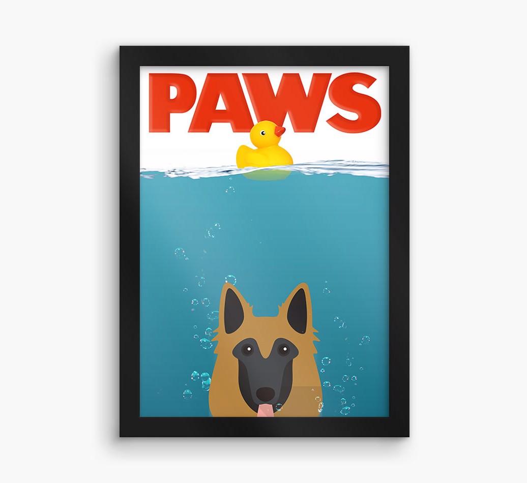 'Paws' - Personalized {breedFullName} Framed Print