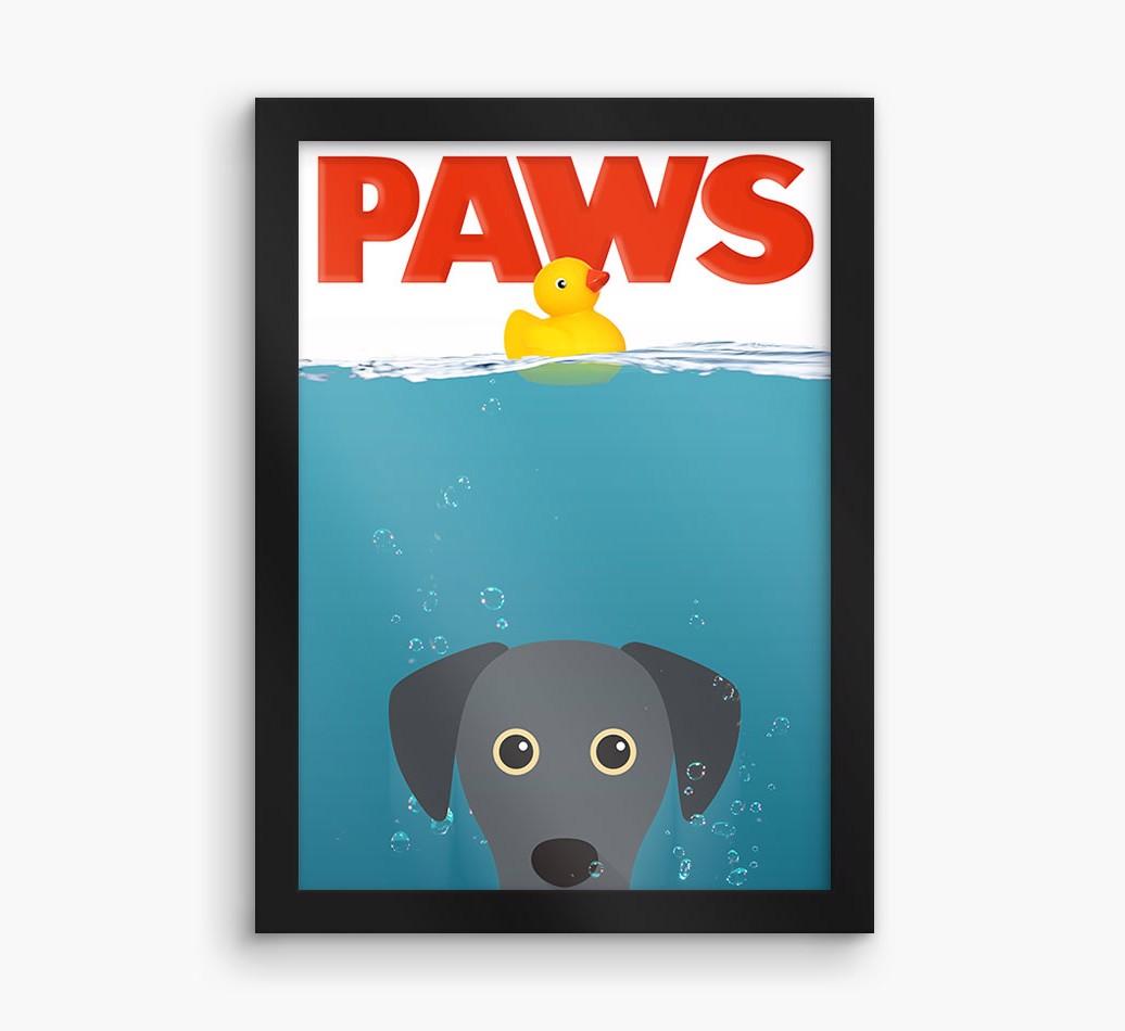'Paws' - Personalized {breedFullName} Framed Print
