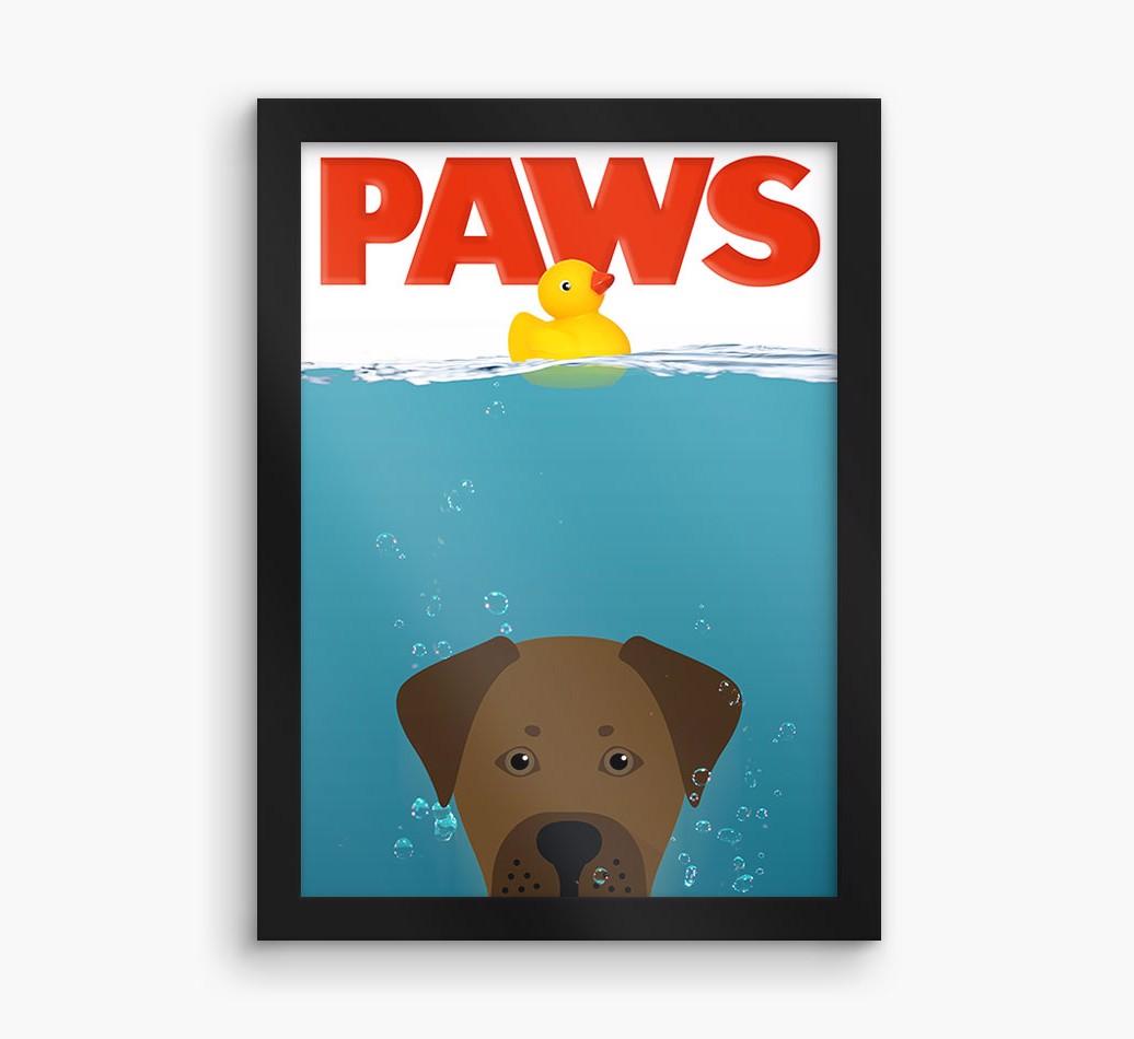'Paws' - Personalized {breedFullName} Framed Print
