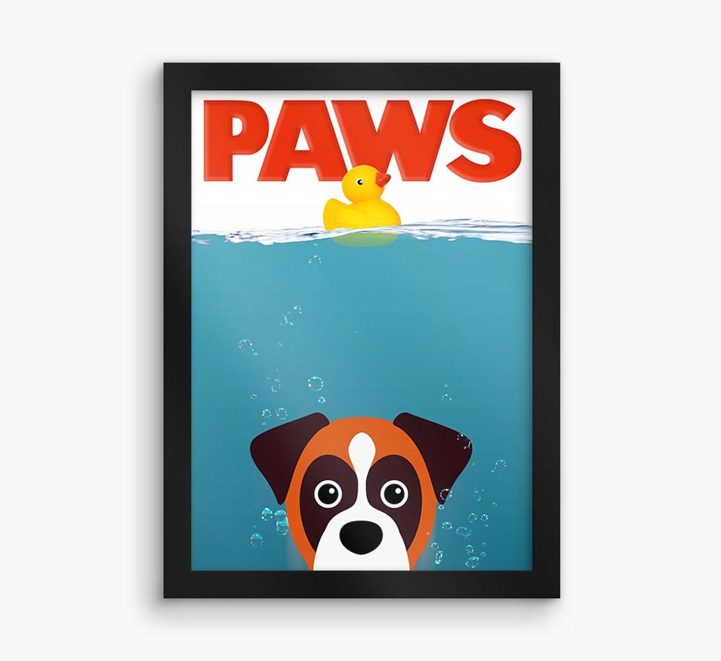 'Paws' - Personalized {breedFullName} Framed Print