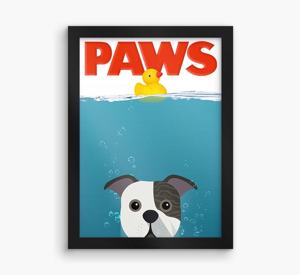 'Paws' - Personalized {breedFullName} Framed Print