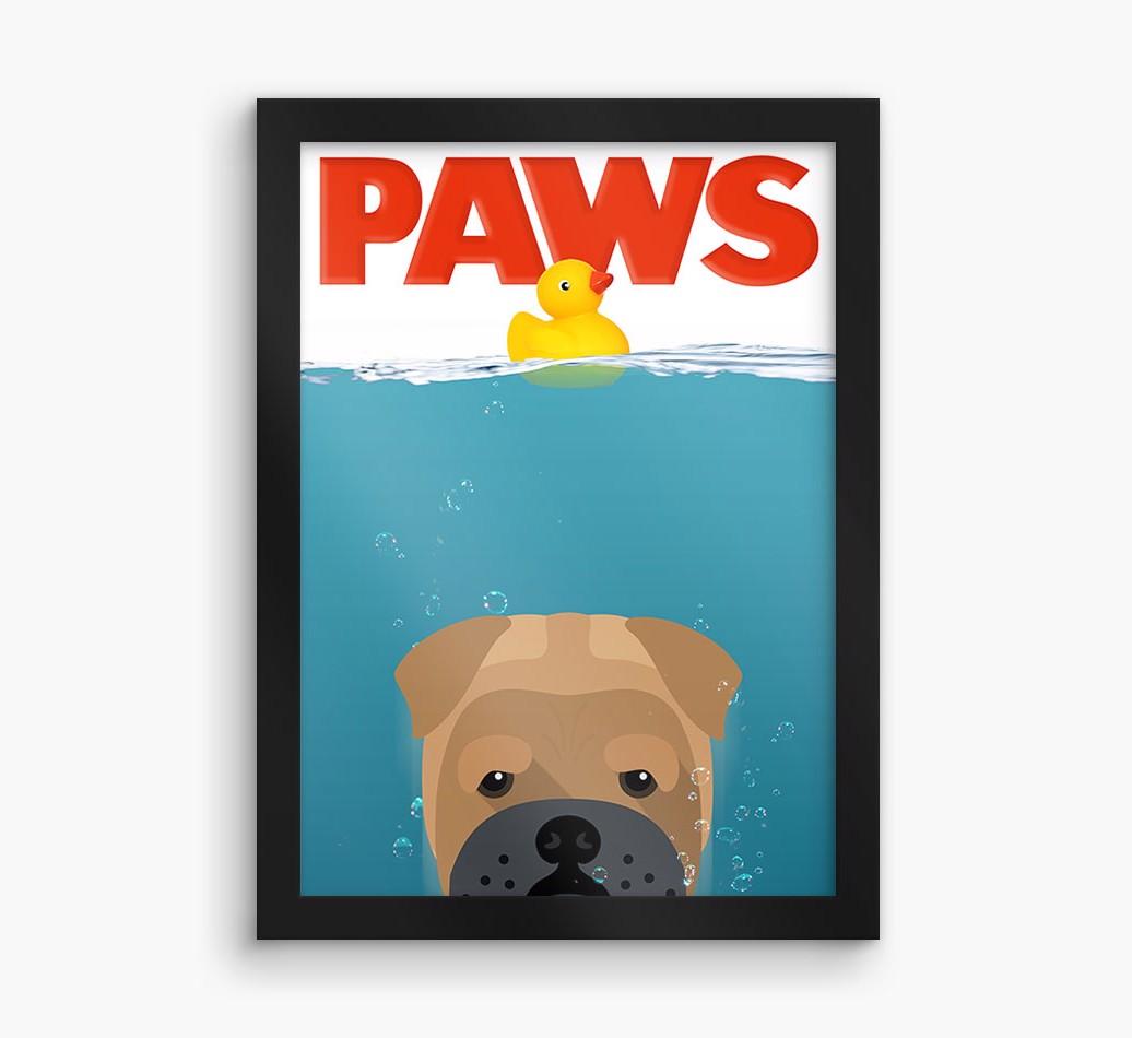 'Paws' - Personalized {breedFullName} Framed Print