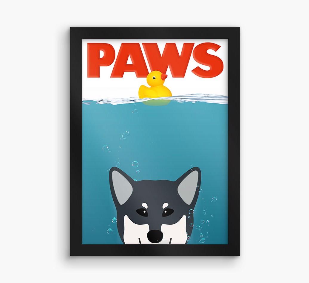 'Paws' - Personalized {breedFullName} Framed Print