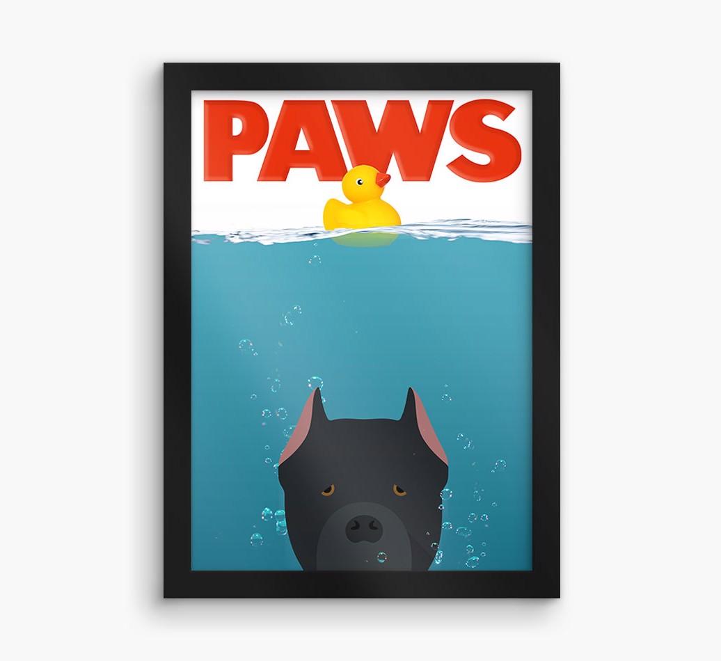 'Paws' - Personalized {breedFullName} Framed Print