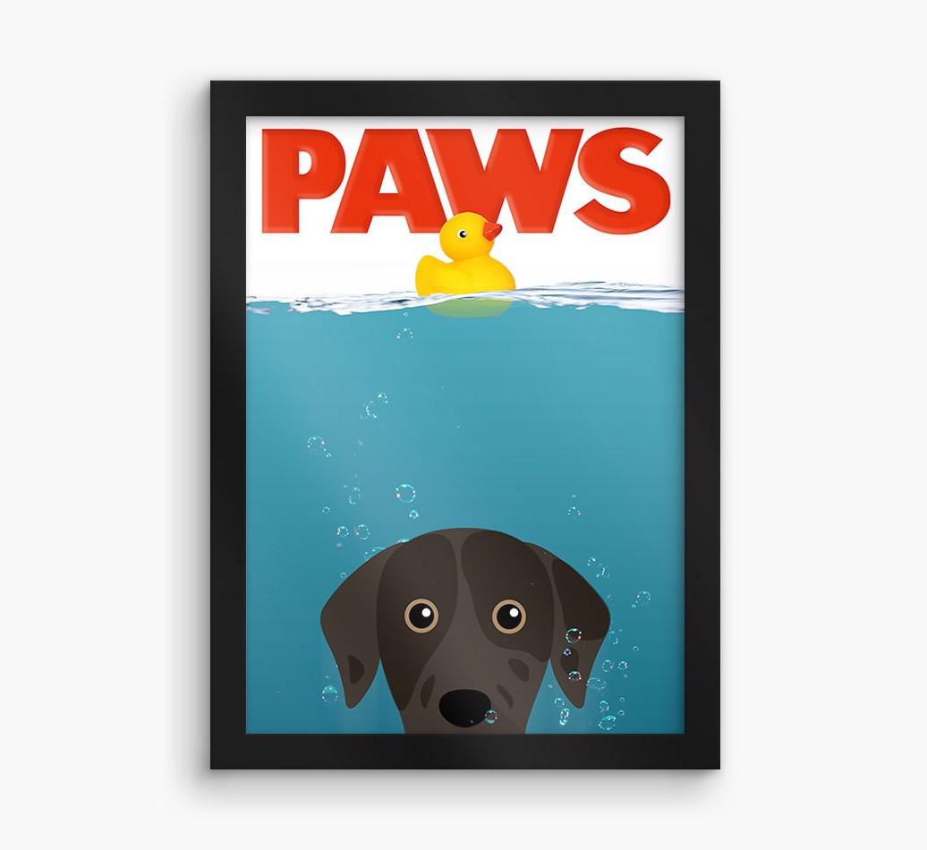 'Paws' - Personalized {breedFullName} Framed Print