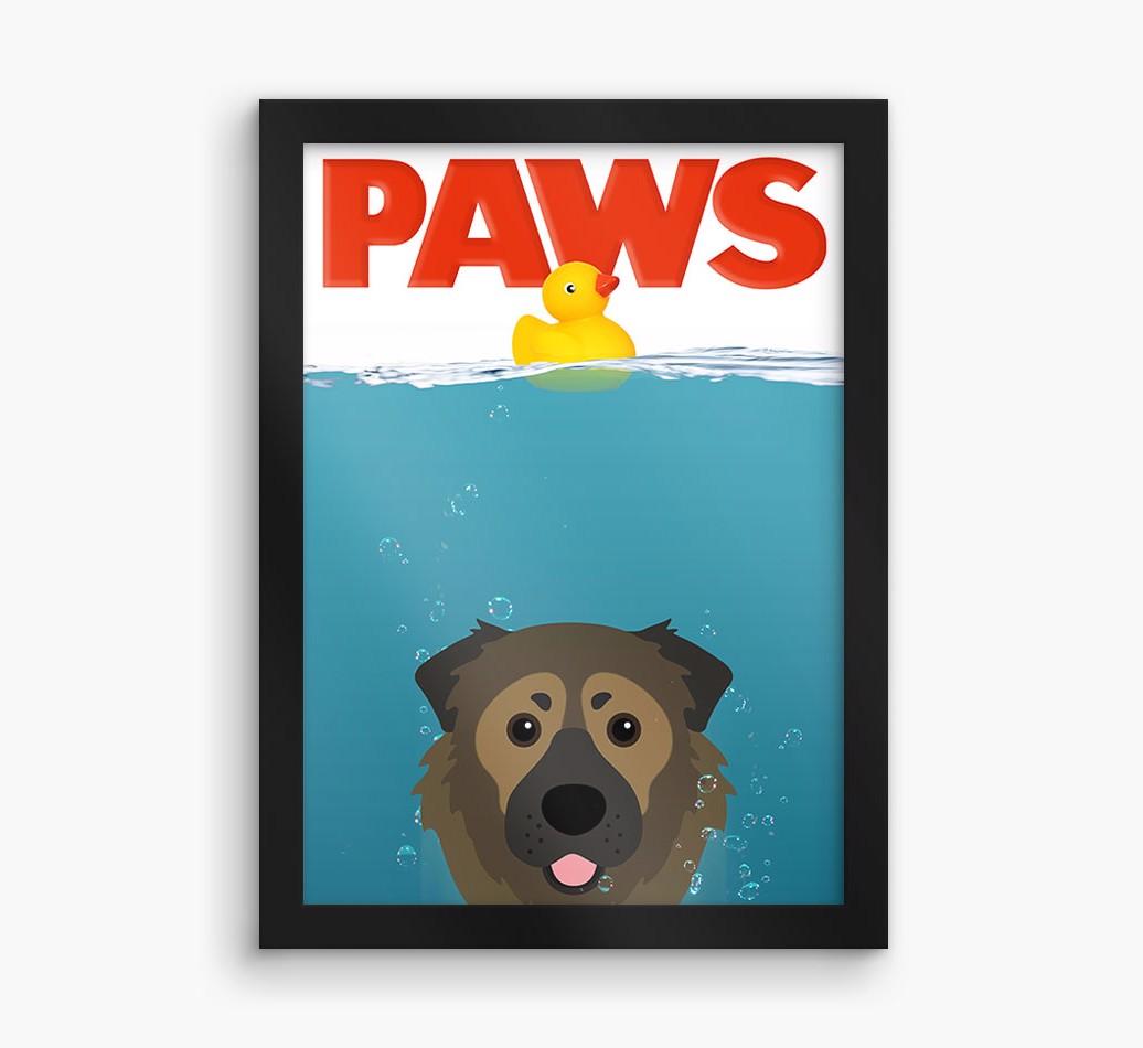 'Paws' - Personalized {breedFullName} Framed Print