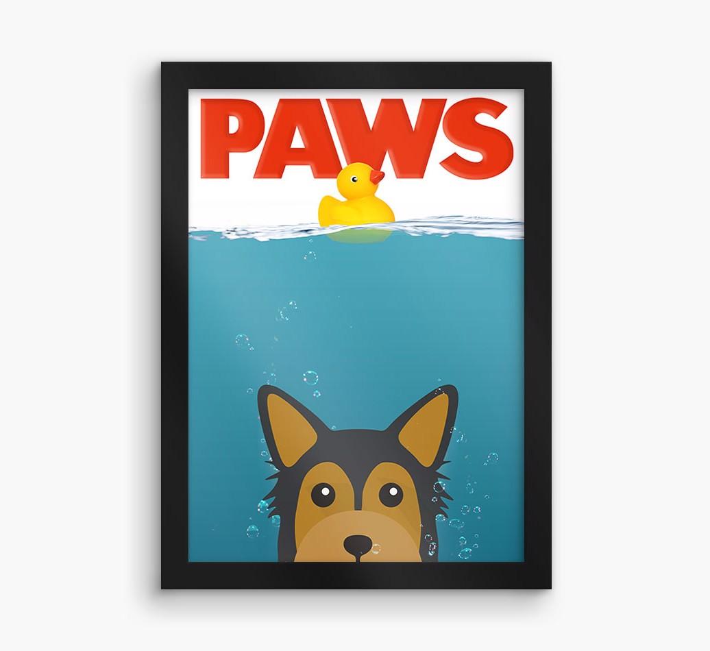 'Paws' - Personalized {breedFullName} Framed Print