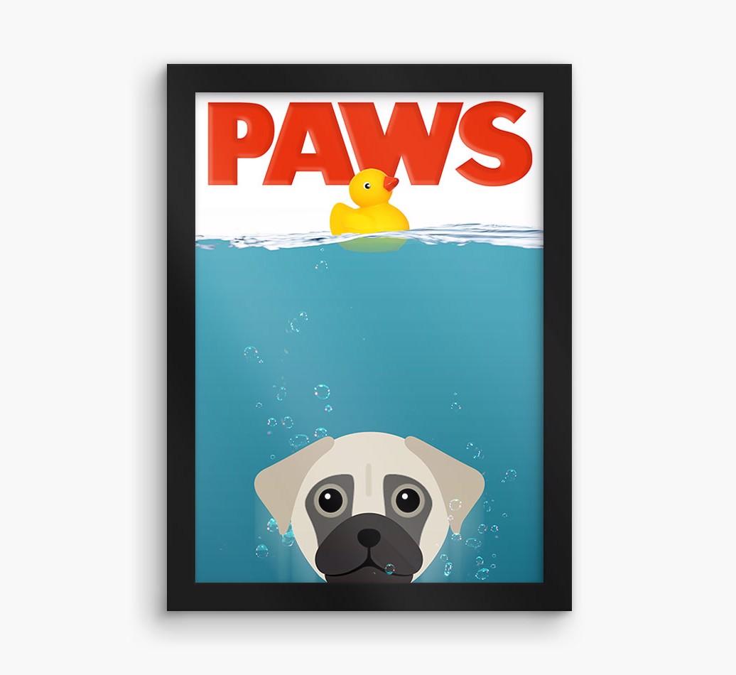 'Paws' - Personalized {breedFullName} Framed Print