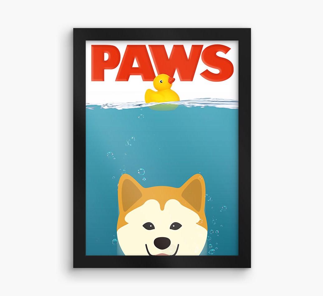 'Paws' - Personalized {breedFullName} Framed Print