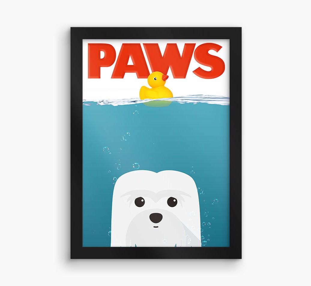 'Paws' - Personalized {breedFullName} Framed Print