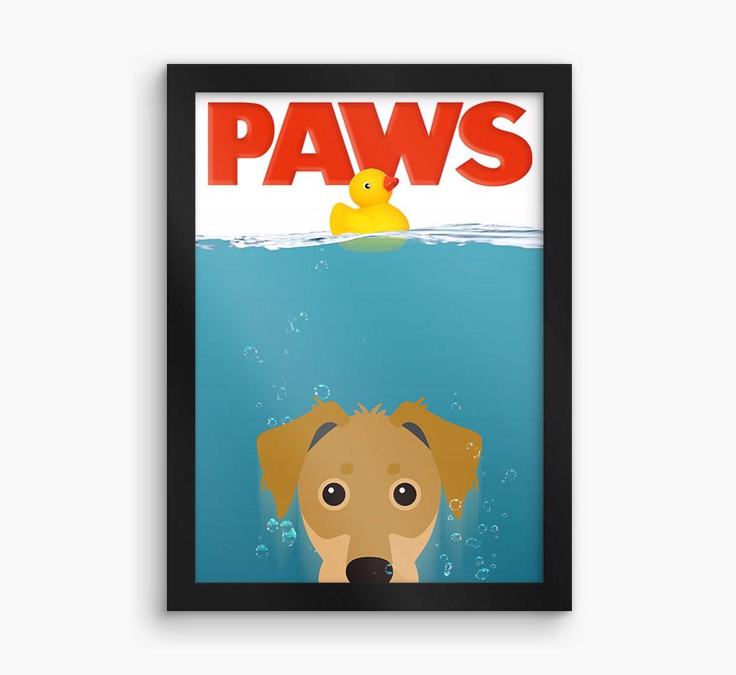 'Paws' - Personalized {breedFullName} Framed Print