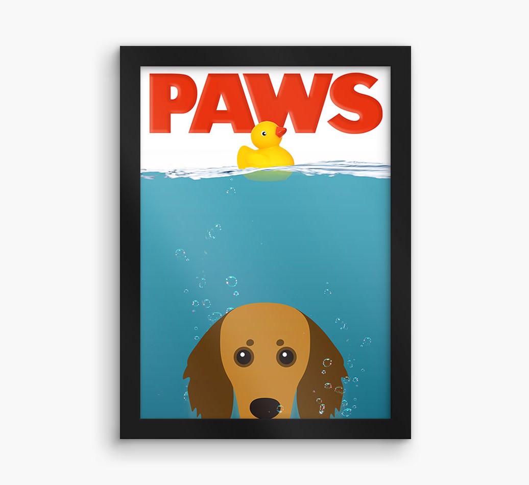 'Paws' - Personalized {breedFullName} Framed Print