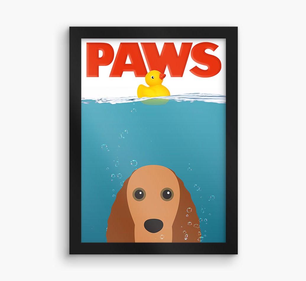 'Paws' - Personalized {breedFullName} Framed Print